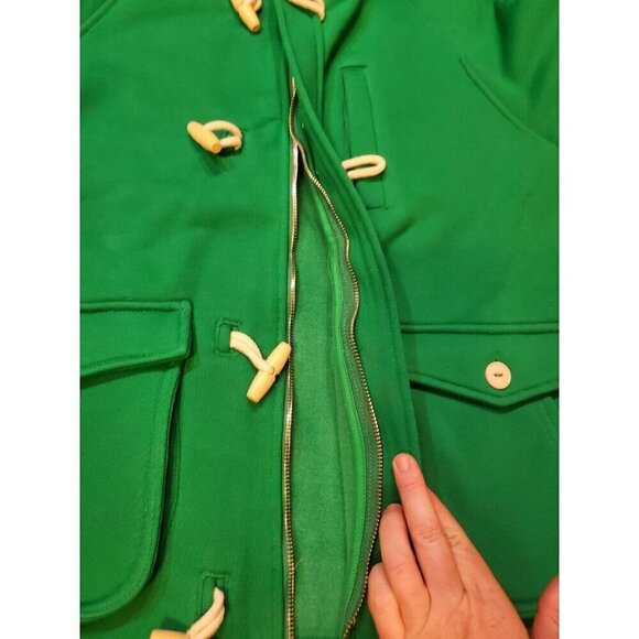 Mcnairy & Co Duffel Hoodie Mens M Kelly Green Zippered Pockets NWT MSRP $224 - Picture 7 of 13